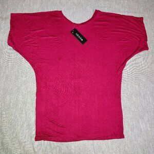 Free to Live Women's Dolman Top Shirt Size Small Burgundy Wine